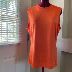 Athletic Works women orange sleeveless workout pullover top. Size M. Used.